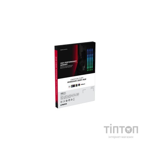 Модуль пам'яті для комп'ютера DDR4 16GB 3200 MHz Fury Beast RGB Kingston Fury (ex.HyperX) (KF432C16RB1A/16)