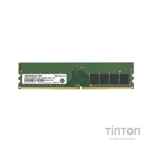 Модуль пам'яті для комп'ютера DDR4 16GB 3200 MHz Transcend (JM3200HLE-16G)
