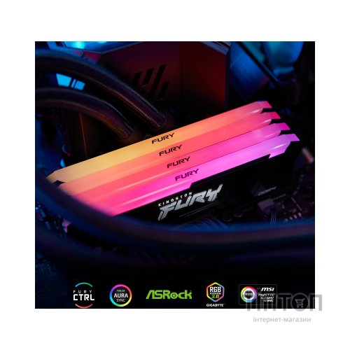 Модуль пам'яті для комп'ютера DDR4 16GB 3600 MHz Beast RGB Kingston Fury (ex.HyperX) (KF436C18BB2A/16)