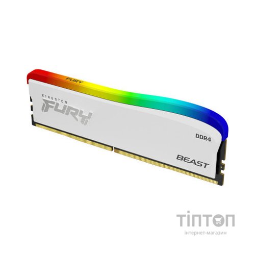 Модуль пам'яті для комп'ютера DDR4 16GB 3600 MHz Beast White RGB SE Kingston Fury (ex.HyperX) (KF436C18BWA/16)