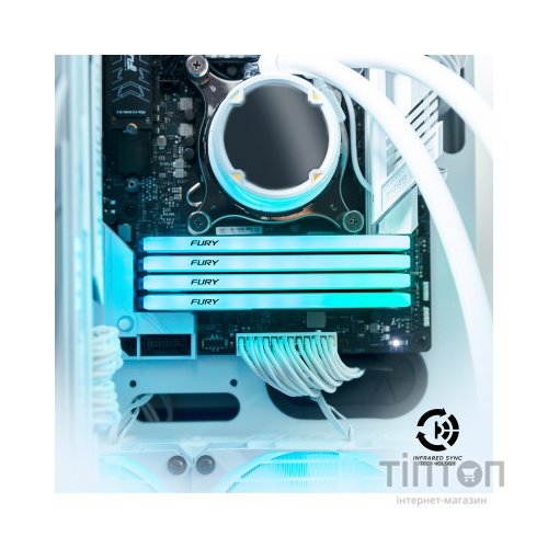 Модуль пам'яті для комп'ютера DDR4 16GB 3600 MHz Beast White RGB SE Kingston Fury (ex.HyperX) (KF436C18BWA/16)