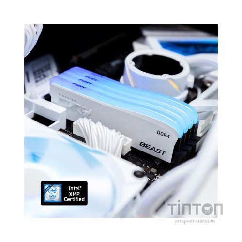 Модуль пам'яті для комп'ютера DDR4 16GB 3600 MHz Beast White RGB SE Kingston Fury (ex.HyperX) (KF436C18BWA/16)