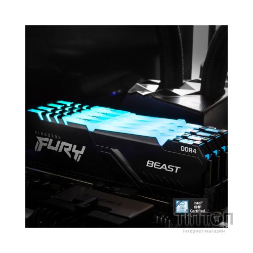 Модуль пам'яті для комп'ютера DDR4 16GB 3600 MHz Fury Beast RGB Kingston Fury (ex.HyperX) (KF436C18BBA/16)
