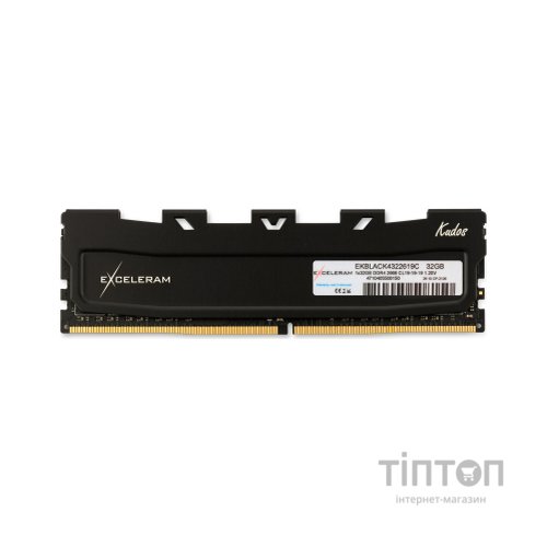 Модуль пам'яті для комп'ютера DDR4 32GB 2666 MHz Black Kudos eXceleram (EKBLACK4322619C)