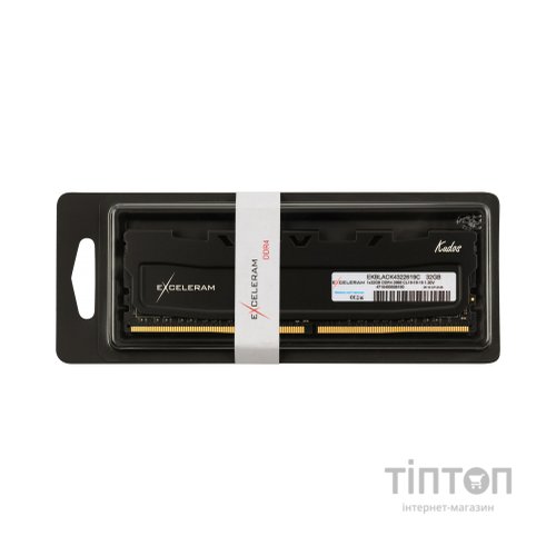 Модуль пам'яті для комп'ютера DDR4 32GB 2666 MHz Black Kudos eXceleram (EKBLACK4322619C)
