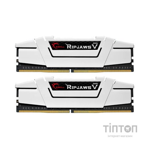 Модуль пам'яті для комп'ютера DDR4 32GB (2x16G) 3600 MHz RipjawsV White G.Skill (F4-3600C18D-32GVW)