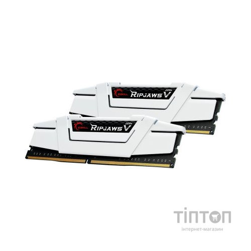 Модуль пам'яті для комп'ютера DDR4 32GB (2x16G) 3600 MHz RipjawsV White G.Skill (F4-3600C18D-32GVW)