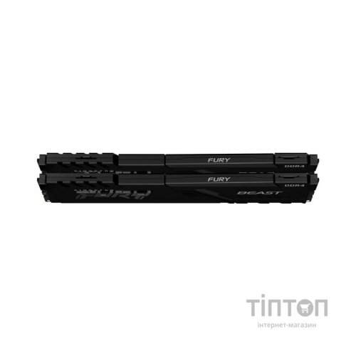 Модуль пам'яті для комп'ютера DDR4 32GB (2x16GB) 2666 MHz FURY Beast Black Kingston Fury (ex.HyperX) (KF426C16BBK2/32)