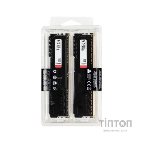Модуль пам'яті для комп'ютера DDR4 32GB (2x16GB) 2666 MHz FURY Beast Black Kingston Fury (ex.HyperX) (KF426C16BBK2/32)