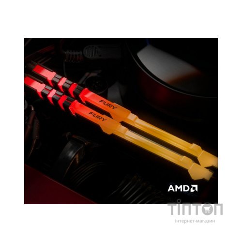 Модуль пам'яті для комп'ютера DDR4 32GB (2x16GB) 3200 MHz Beast RGB Kingston Fury (ex.HyperX) (KF432C16BBAK2/32)