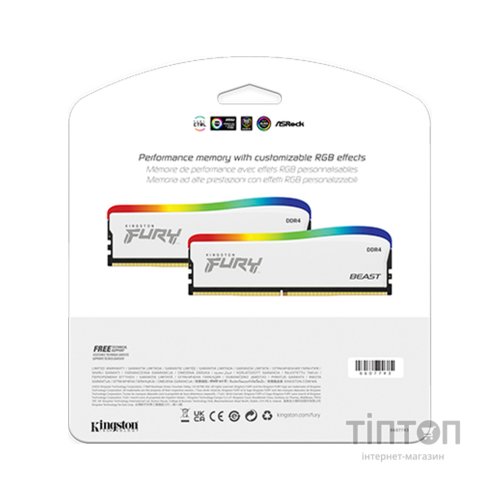 Модуль пам'яті для комп'ютера DDR4 32GB (2x16GB) 3200 MHz Beast RGB Special Edition Kingston Fury (ex.HyperX) (KF432C16BWAK2/32)