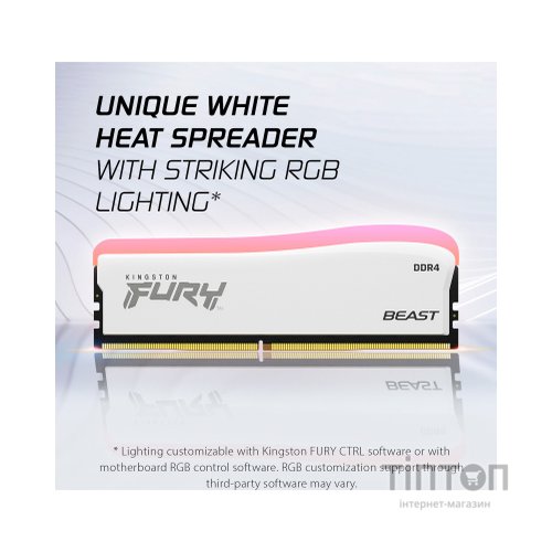 Модуль пам'яті для комп'ютера DDR4 32GB (2x16GB) 3200 MHz Beast RGB Special Edition Kingston Fury (ex.HyperX) (KF432C16BWAK2/32)