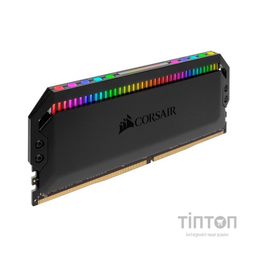 Модуль пам'яті для комп'ютера DDR4 32GB (2x16GB) 3200 MHz Dominator Platinum RGB Black Corsair (CMT32GX4M2C3200C16)