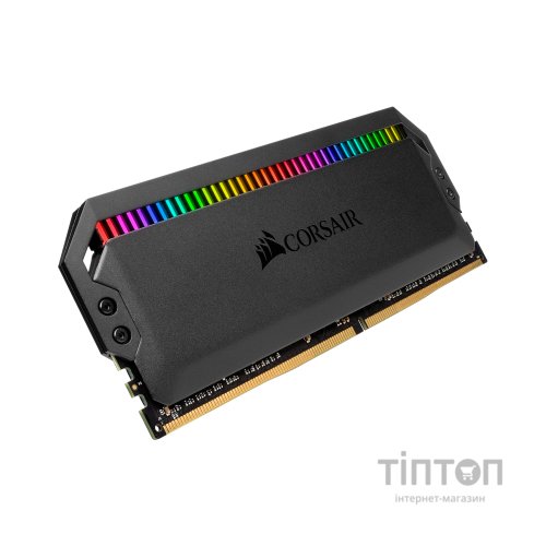 Модуль пам'яті для комп'ютера DDR4 32GB (2x16GB) 3200 MHz Dominator Platinum RGB Black Corsair (CMT32GX4M2C3200C16)