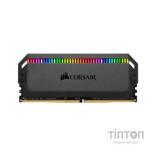 Модуль пам'яті для комп'ютера DDR4 32GB (2x16GB) 3200 MHz Dominator Platinum RGB Black Corsair (CMT32GX4M2C3200C16)