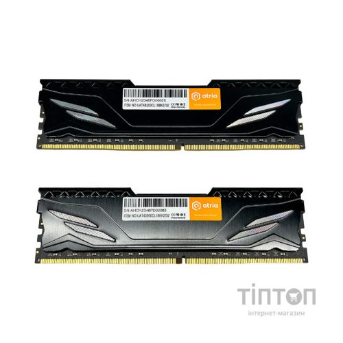 Модуль пам'яті для комп'ютера DDR4 32GB (2x16GB) 3200 MHz Fly Black ATRIA (UAT43200CL18BK2/32)