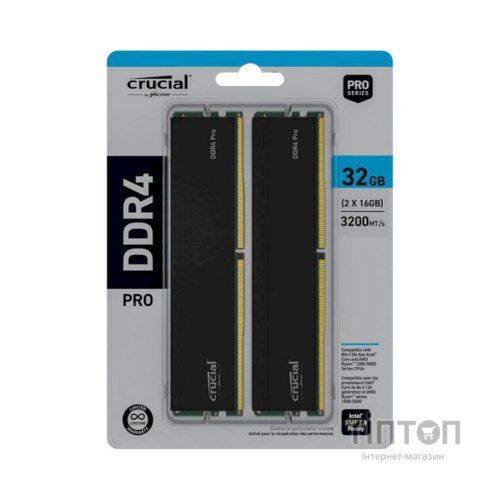 Модуль пам'яті для комп'ютера DDR4 32GB (2x16GB) 3200 MHz Pro Micron (CP2K16G4DFRA32A)