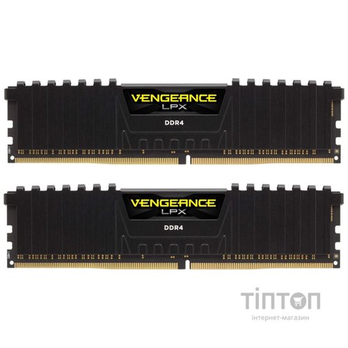 Модуль пам'яті для комп'ютера DDR4 32GB (2x16GB) 3200 MHz Vengeance LPX Black Corsair (CMK32GX4M2E3200C16)