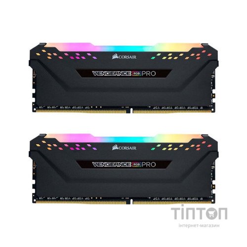 Модуль пам'яті для комп'ютера DDR4 32GB (2x16GB) 3200 MHz Vengeance RGB Pro Corsair (CMW32GX4M2E3200C16W)