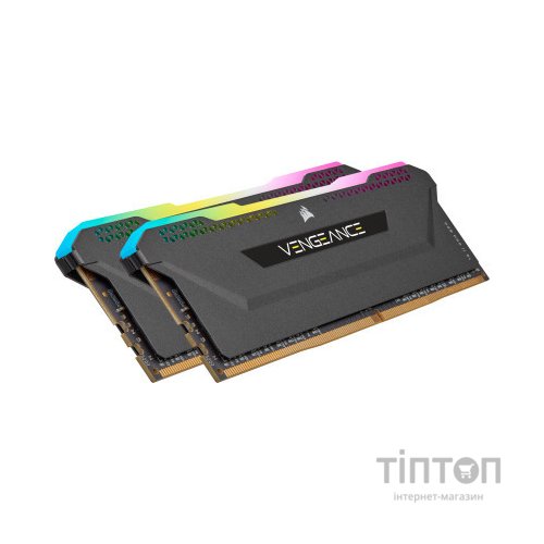 Модуль пам'яті для комп'ютера DDR4 32GB (2x16GB) 3200 MHz Vengeance RGB PRO SL Black Corsair (CMH32GX4M2E3200C16)