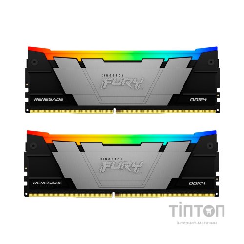 Модуль пам'яті для комп'ютера DDR4 32GB (2x16GB) 3600 MHz Fury Renegade RGB Kingston Fury (ex.HyperX) (KF436C16RB12AK2/32)