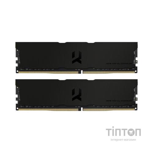 Модуль пам'яті для комп'ютера DDR4 32GB (2x16GB) 3600 MHz Iridium Pro Deep Black Goodram (IRP-K3600D4V64L18/32GDC)