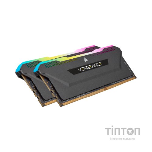 Модуль пам'яті для комп'ютера DDR4 32GB (2x16GB) 3600 MHz Vengeance RGB PRO SL Black Corsair (CMH32GX4M2D3600C18)