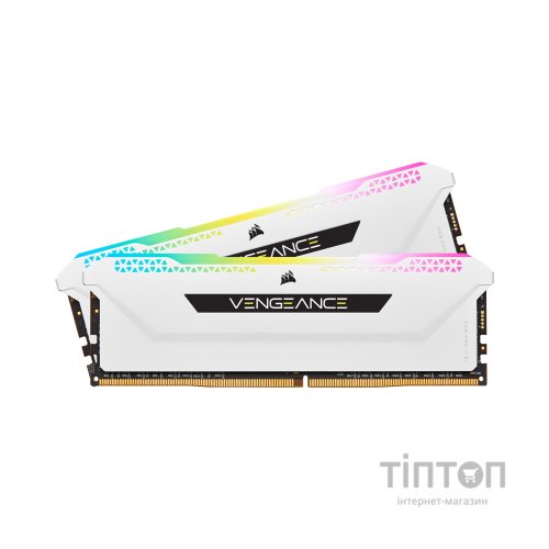 Модуль пам'яті для комп'ютера DDR4 32GB (2x16GB) 3600 MHz Vengeance RGB Pro SL White Corsair (CMH32GX4M2D3600C18W)