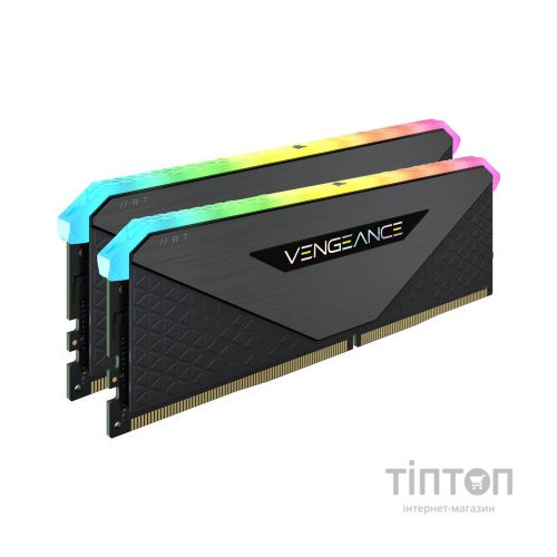 Модуль пам'яті для комп'ютера DDR4 32GB (2x16GB) 3600 MHz Vengeance RGB RT Black Corsair (CMN32GX4M2Z3600C18)