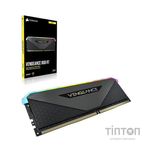 Модуль пам'яті для комп'ютера DDR4 32GB (2x16GB) 3600 MHz Vengeance RGB RT Black Corsair (CMN32GX4M2Z3600C18)
