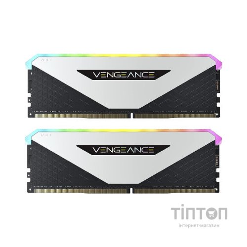 Модуль пам'яті для комп'ютера DDR4 32GB (2x16GB) 3600 MHz Vengeance RGB RT White Corsair (CMN32GX4M2Z3600C18W)