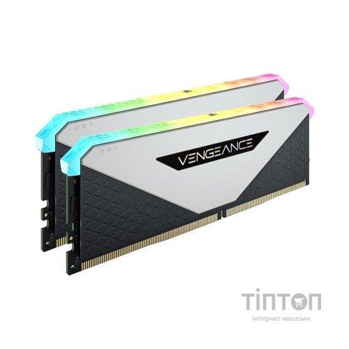 Модуль пам'яті для комп'ютера DDR4 32GB (2x16GB) 3600 MHz Vengeance RGB RT White Corsair (CMN32GX4M2Z3600C18W)