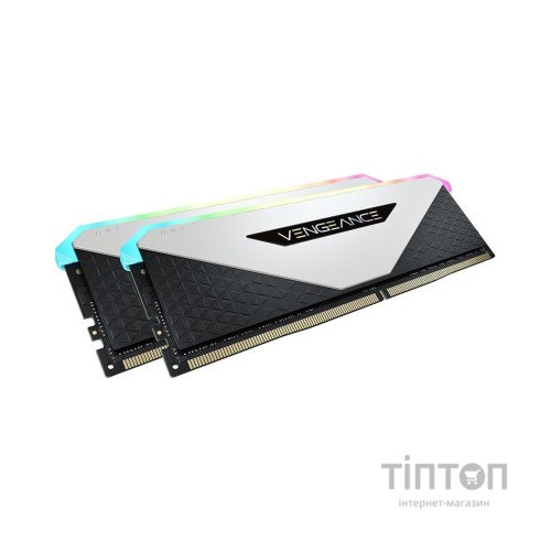 Модуль пам'яті для комп'ютера DDR4 32GB (2x16GB) 3600 MHz Vengeance RGB RT White Corsair (CMN32GX4M2Z3600C18W)
