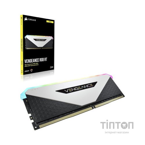 Модуль пам'яті для комп'ютера DDR4 32GB (2x16GB) 3600 MHz Vengeance RGB RT White Corsair (CMN32GX4M2Z3600C18W)