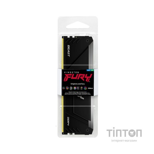 Модуль пам'яті для комп'ютера DDR4 32GB 3200 MHz Beast RGB Kingston Fury (ex.HyperX) (KF432C16BB2A/32)