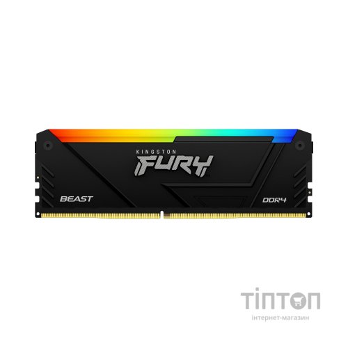 Модуль пам'яті для комп'ютера DDR4 32GB 3600 MHz Fury Beast RGB Kingston Fury (ex.HyperX) (KF436C18BB2A/32)