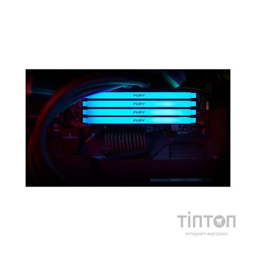 Модуль пам'яті для комп'ютера DDR4 64GB (2x32GB) 3200 MHz Beast RGB Black Kingston Fury (ex.HyperX) (KF432C16BB2AK2/64)