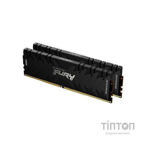 Модуль пам'яті для комп'ютера DDR4 64GB (2x32GB) 3600 MHz Fury Renegade Black Kingston Fury (ex.HyperX) (KF436C18RBK2/64)