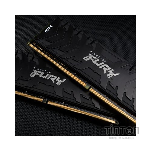 Модуль пам'яті для комп'ютера DDR4 64GB (2x32GB) 3600 MHz Fury Renegade Black Kingston Fury (ex.HyperX) (KF436C18RBK2/64)