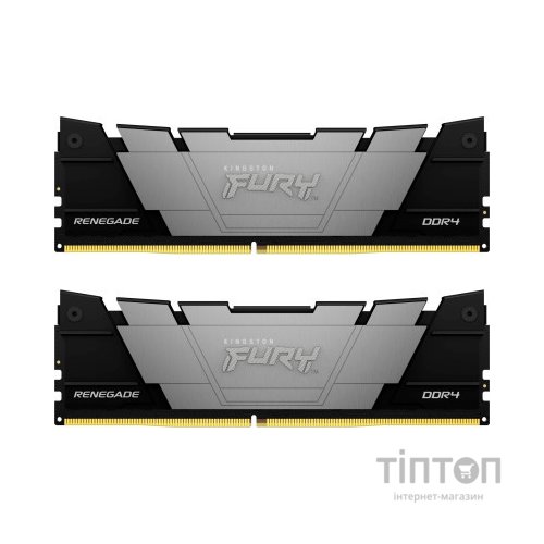 Модуль пам'яті для комп'ютера DDR4 64GB (2x32GB) 3600 MHz Renegade Black Kingston Fury (ex.HyperX) (KF436C18RB2K2/64)