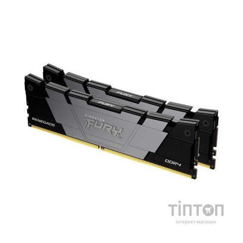 Модуль пам'яті для комп'ютера DDR4 64GB (2x32GB) 3600 MHz Renegade Black Kingston Fury (ex.HyperX) (KF436C18RB2K2/64)