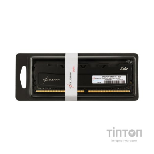Модуль пам'яті для комп'ютера DDR4 8GB 2666 MHz Black Kudos eXceleram (EKBLACK4082619A)