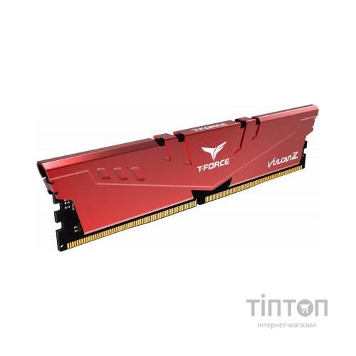 Модуль пам'яті для комп'ютера DDR4 8GB 2666 MHz T-Force Vulcan Z Red Team (TLZRD48G2666HC18H01)