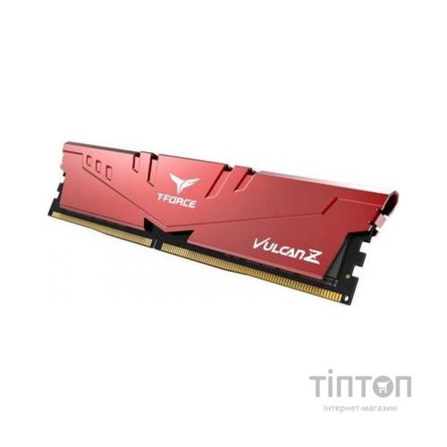Модуль пам'яті для комп'ютера DDR4 8GB 2666 MHz T-Force Vulcan Z Red Team (TLZRD48G2666HC18H01)