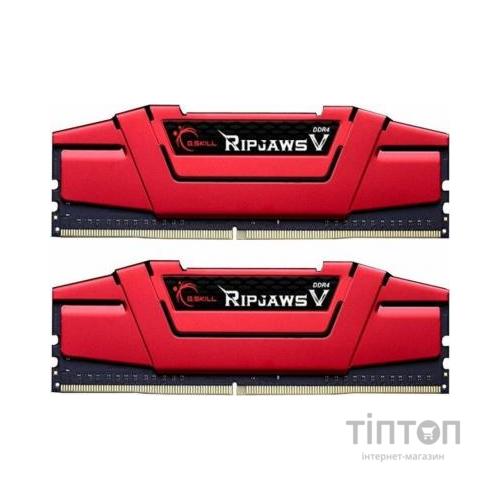 Модуль пам'яті для комп'ютера DDR4 8GB (2x4GB) 2400 MHz RIPJAWS V RED G.Skill (F4-2400C17D-8GVR)