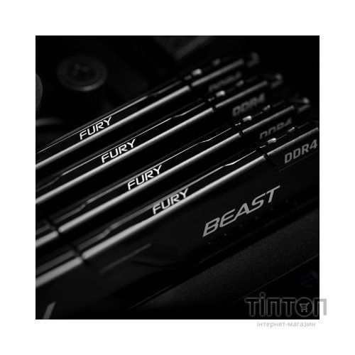 Модуль пам'яті для комп'ютера DDR4 8GB (2x4GB) 3200 MHz Fury Beast Black Kingston Fury (ex.HyperX) (KF432C16BBK2/8)