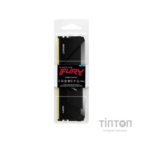 Модуль пам'яті для комп'ютера DDR4 8GB 3200 MHz Beast RGB Kingston Fury (ex.HyperX) (KF432C16BB12A/16)