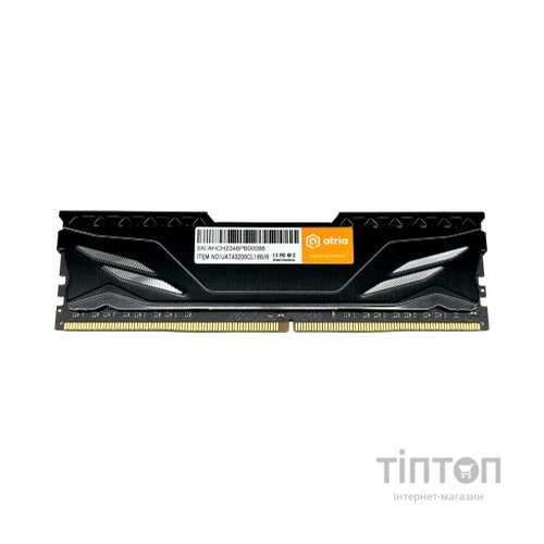 Модуль пам'яті для комп'ютера DDR4 8GB 3200 MHz Fly Black ATRIA (UAT43200CL18B/8)
