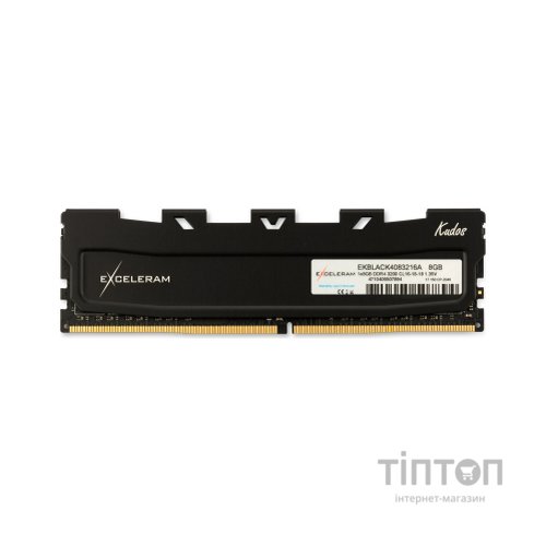 Модуль пам'яті для комп'ютера DDR4 8GB 3200 MHz Kudos Black eXceleram (EKBLACK4083216A)