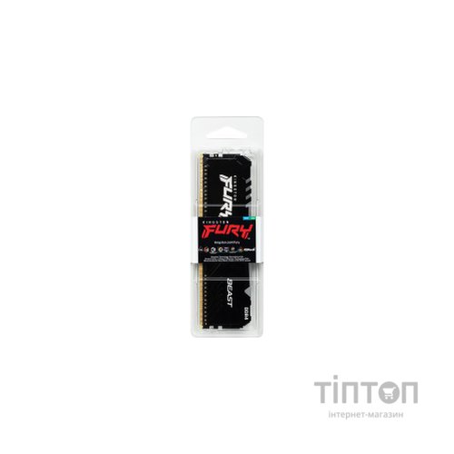 Модуль пам'яті для комп'ютера DDR4 8GB 3600 MHz Fury Beast RGB Kingston Fury (ex.HyperX) (KF436C17BBA/8)